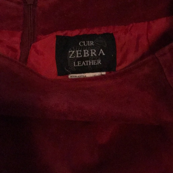 Cuir ZEBRA Suede leather Fringe Asymmetric Skirt - Picture 3 of 3